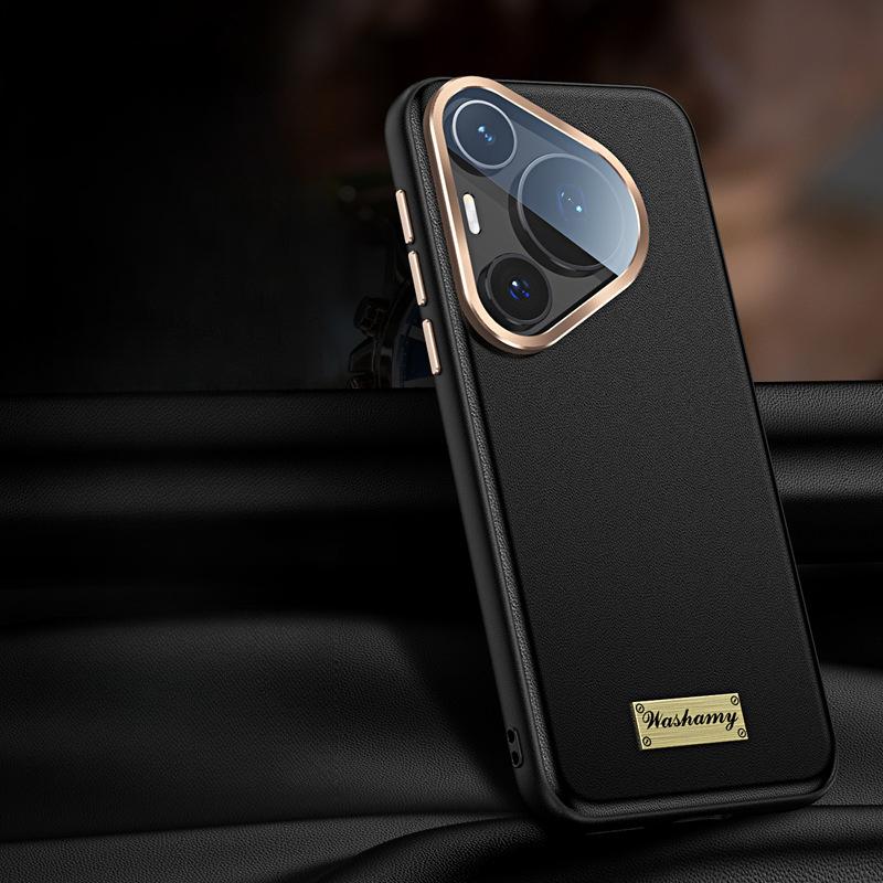 

Suitable for Huawei Pura70pro Mobile Phone Case Lens Full-inclusive P70 Fall-proof Business Huawei Luxury Men s Leather Case Huawei Pura 70 Pro +