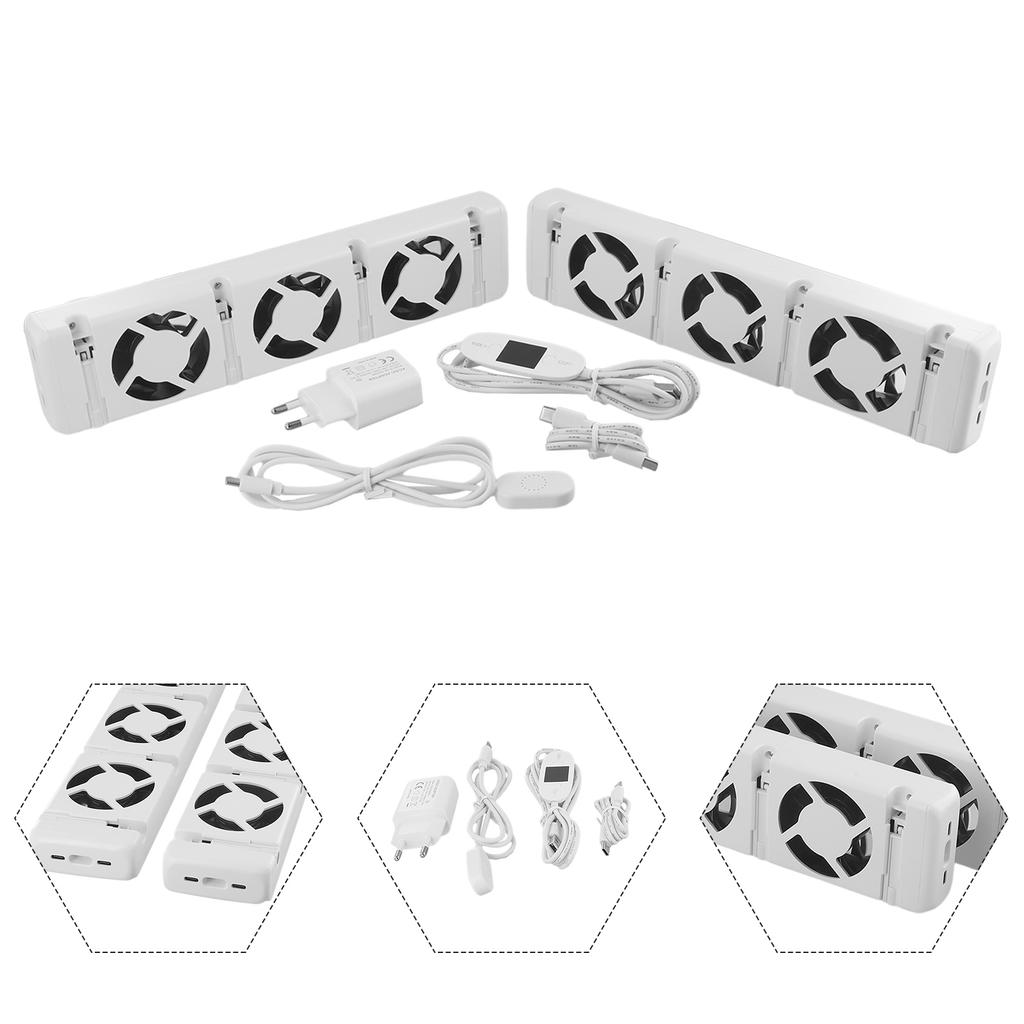 3.0 Duo-Set Radiator Fan For Smart Radiator Booster Extension Set Ventilator Fan 5V Household Radiator Fireplace Fan New