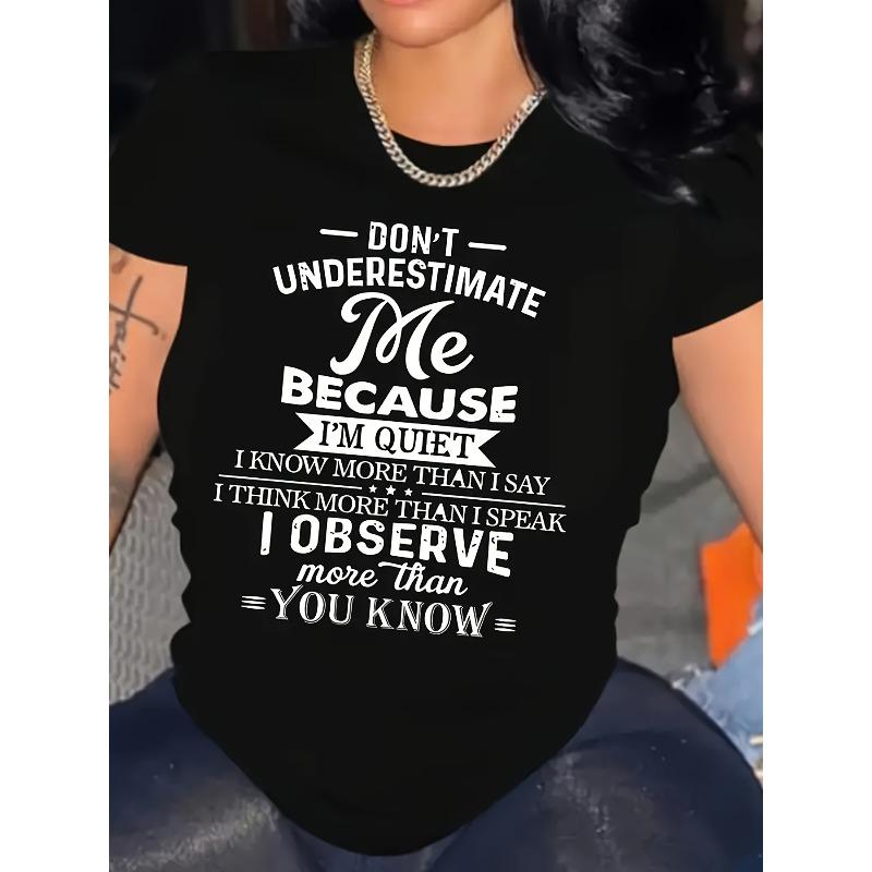

Women s Letter Print T-Shirt Casual Round Neck Short Sleeve Summer Fashion Sports Top 4XL чорний