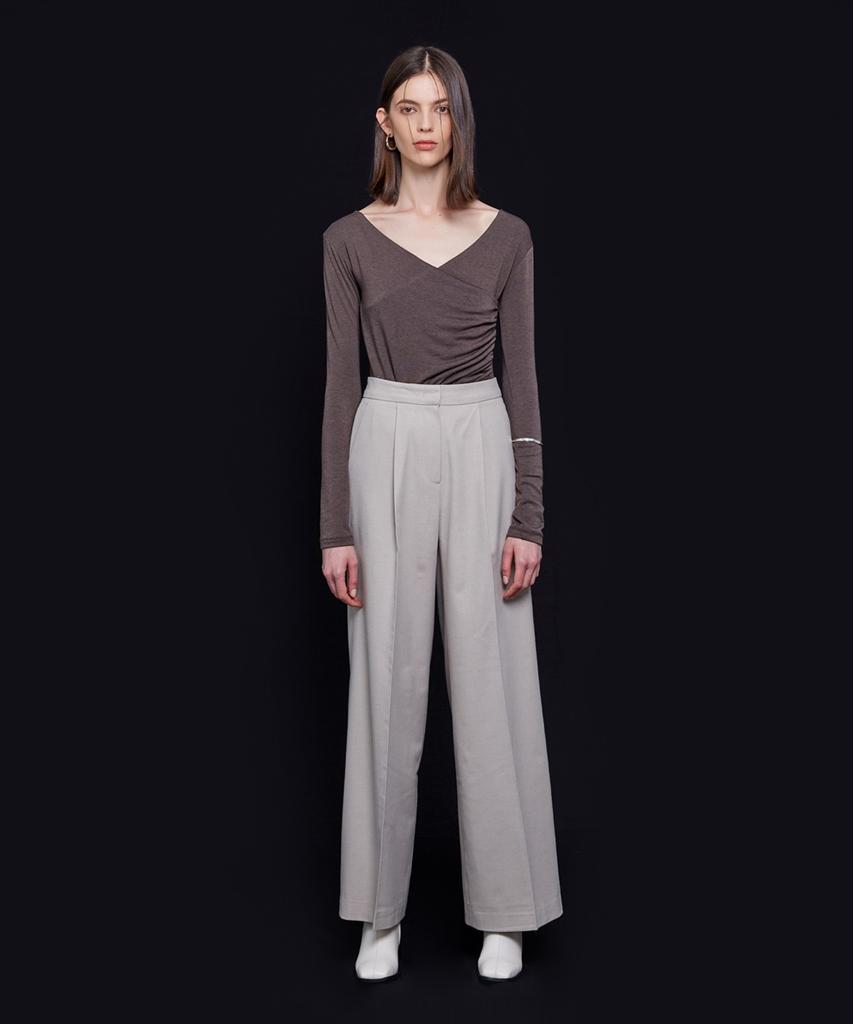 Nevel Everywear Wool Wide Pants_Light Beige