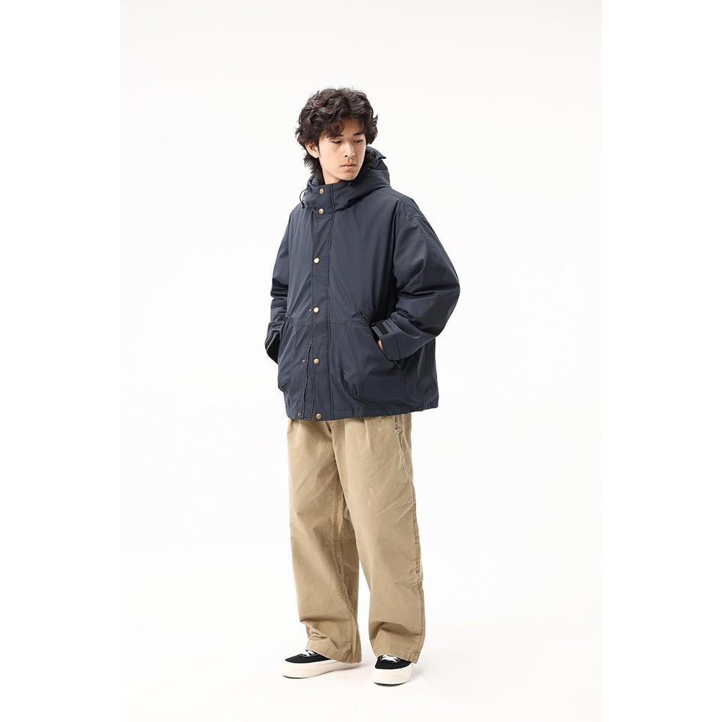 SINKACME Men's Retro Japanese Casual Workwear Winter Hooded White Duck Down Jacket YR281