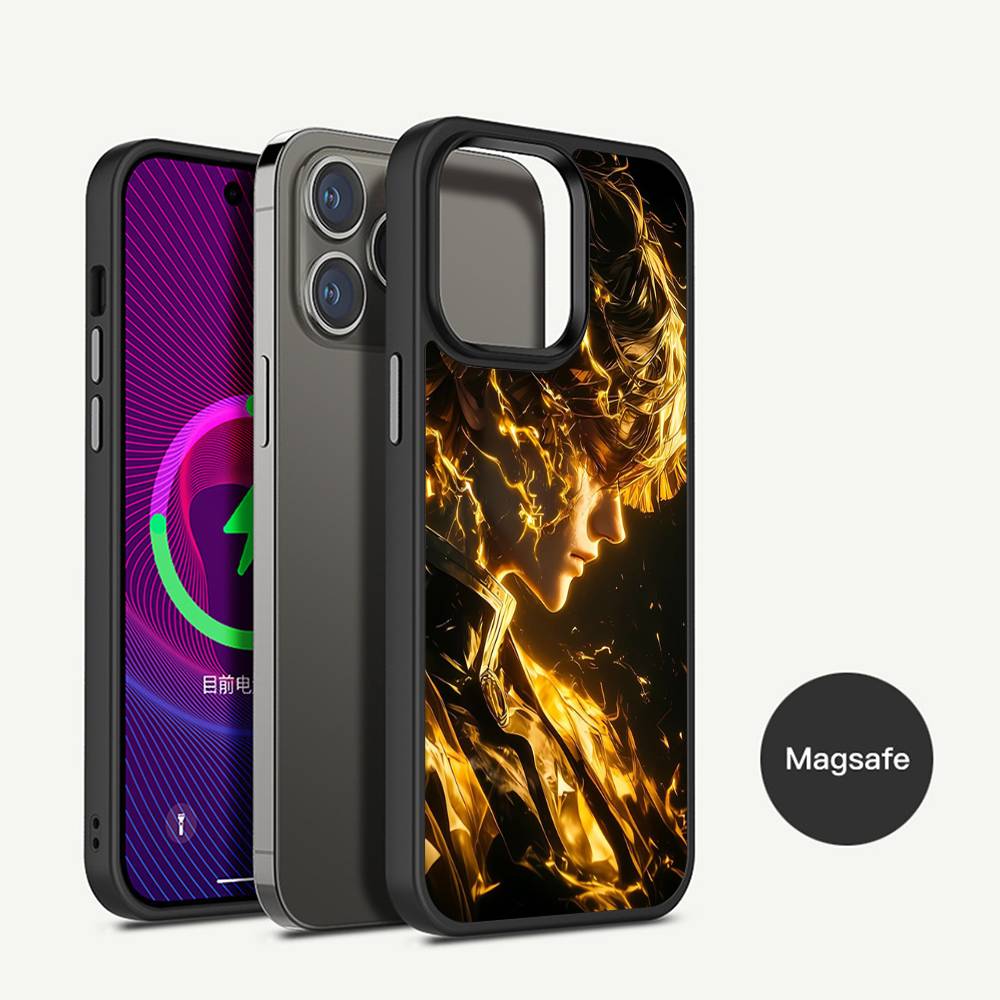 Zenitsu Agatsuma Phone Case Magnetic Case For iPhone 17 16 14 13 12 11 15 Pro Max For Wireless Charge Cover