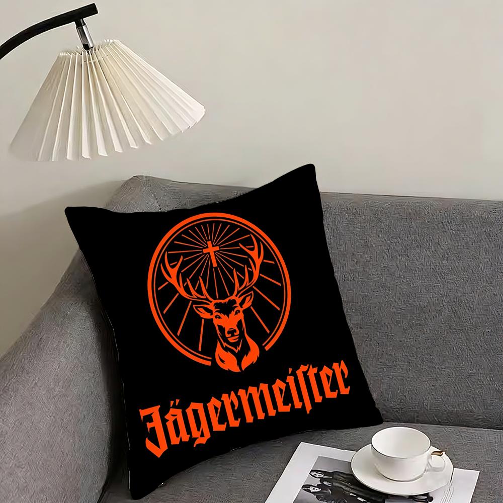 Cool JJagermeister Cushion Cover Elegant Comfort Pillowcase Sofa Bed Doublesided Printed Invisible Zipper Home Decor