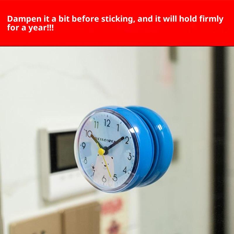 Mini Sucker Wall Clock Bathroom Anti-Fog Waterproof 7Cm Kitchen Toilet Small Quartz Table Clock