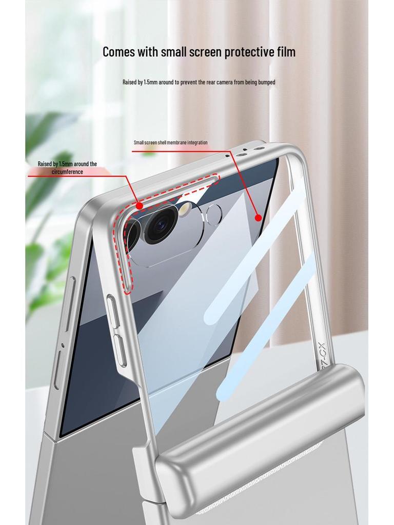 Samsung Z Flip7 Magnetisk Deksel med Penneholder & Beskyttende Skall for Flip6