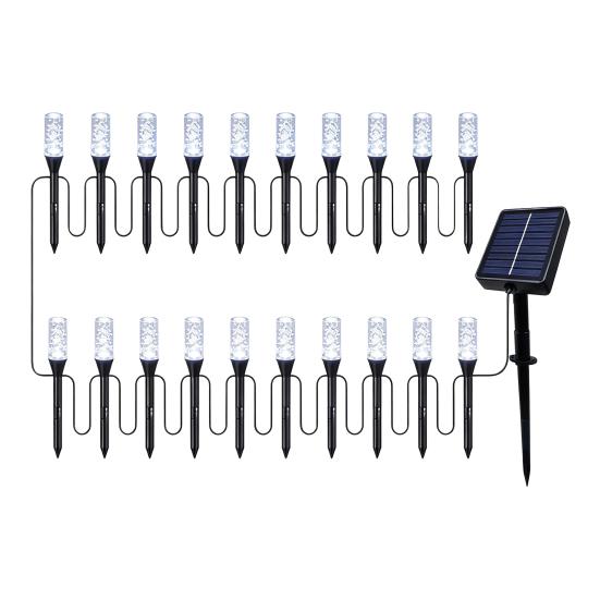 Weatherproof Yard Pathway Illumination 10/20Pcs Solar Lights, LED Multicolor Bubble Garden Stake Waterproof Wireless Landscape Lighting for Driveways