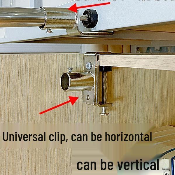 Einziehbare U-förmige Tischvorhangstange mit Bohrloser Halterung