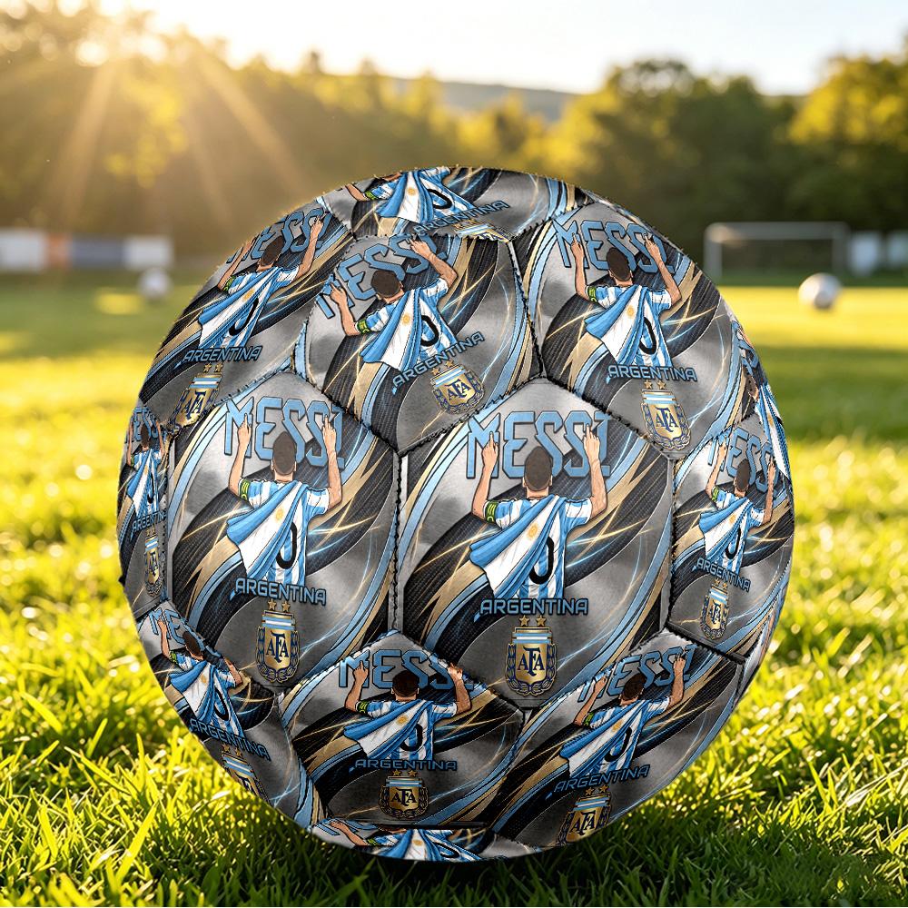 Argentina Football Printed Size 5 Soccer Ball Wear Resistant Standard Adult Training Football Fan Gift for Indoor Outdoor Match Sports