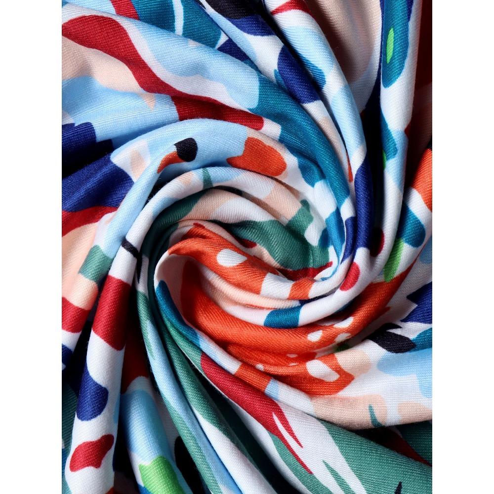 Ladies Long Dresses Women's Dresses New Fashion Printing Round Neck Sleeveless Dress XL-4XL Tops