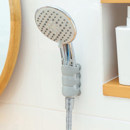 4Pcs Adjustable Shower Head Holders Simple Installation Universal Relocatable Bathroom Shower Head Suction Cup Holders