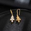 Fashion Small Fresh Ear Hook Copper Inlaid Zircon Women's Earrings High-end Elegant Temperament Stud Earrings Versatile Jewelry