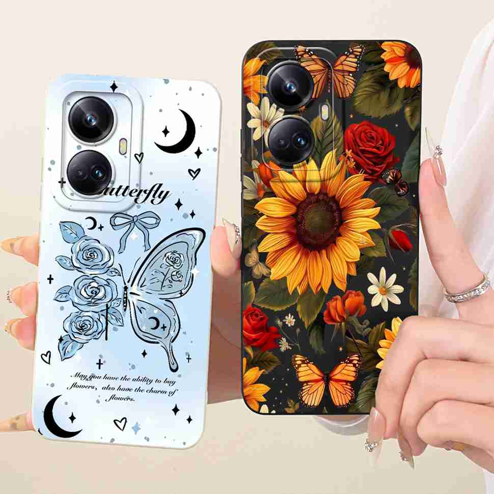 For Realme 10 Pro Plus 5G RMX3687 RMX3686 Case Fashion Painting Flower Silicone Soft Casing For Realme10 Pro+ ProPlus Back Cover