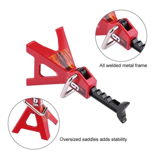 Car Toy Metal 6 Ton Scale Jack Stand Decoration for 1/10 RC Crawler Truck SCX10