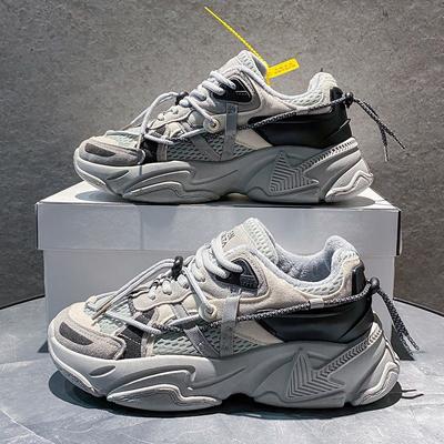 Women's Sneakers Korean Style Solid Color Fashion Mesh Casual Shoes Breathable Platform Running Shoes Comfort Couple Tennis Shoe