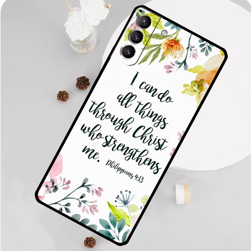 

Bible Verse Jesus Christ Christian Phone Case For Samsung Galaxy S25 S26 Ultra S20 S21 S22 S23 S24 Plus S10 S25 FE Funda Cover Galaxy S26Ultra