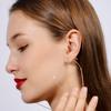 Heart Shaped Large Earrings Round Circle Earrings Gold Zinc Alloy Personalized Nightclub Earrings