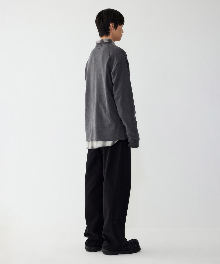 STUDIO TOMBOY [Men] Tomboy Oversized Pigment Long Sleeve T-Shirt_Gray 9155322109