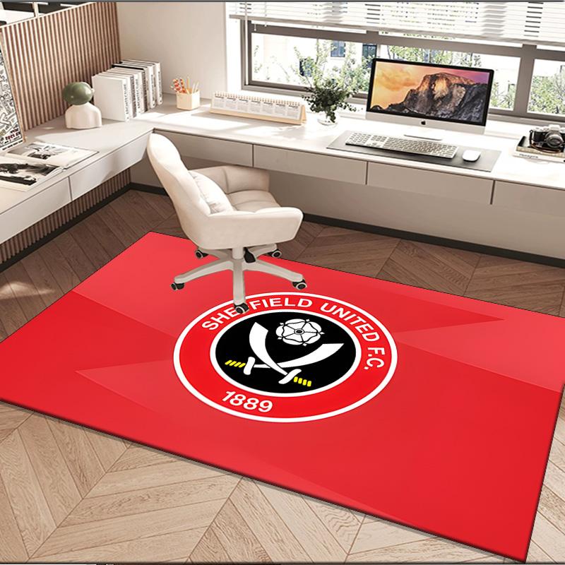 1PC rug Sheffield Team Crest Carpet, Chair Rug,Area Rug for Office Bedroom living rooms bedroom, Doormat decor Christmas fan gifts