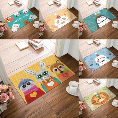 Cute Cartoon Lion Animal Welcome Rug Doormat Print Floor Mat Living Room Bedroom Hallway Entry Foot Mat Fun Decor Kid Room
