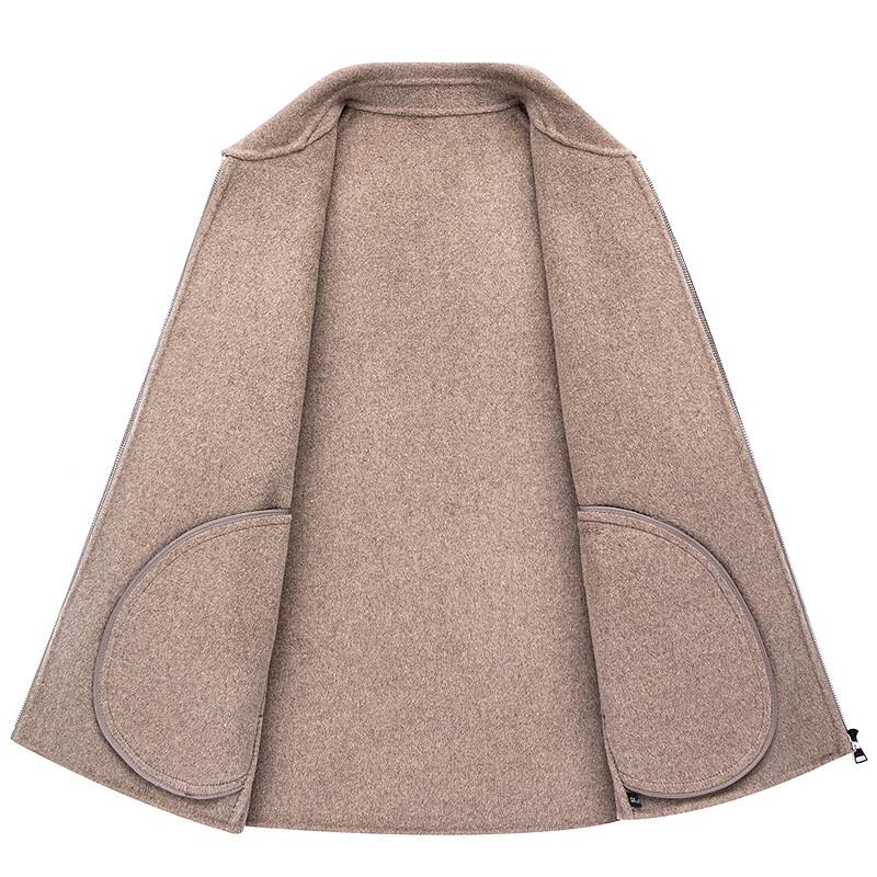 FAPAI Men's Mulberry Silk & Wool Blend Winter Coat