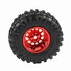 4pcs RC Crawler Rubber Tire Metal Wheel Hub Accessory Fit for 1 10 RC Car 2.2 Inch