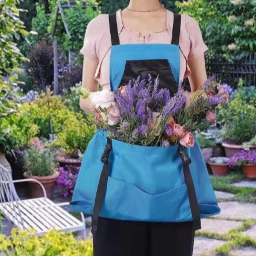 Durable Fabric Harvesting Apron Quick Release Fruit Picking Bag Bib Gardening Apron  Work Tool