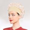 Solid color wide edge high elastic adult nightcap men's and women's fashion hair care beauty shower cap satin