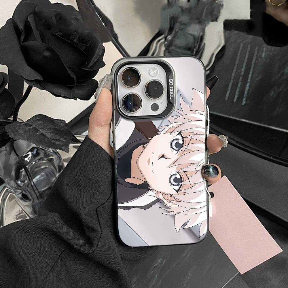 G-Killua Zoldyck K-Hunter X Hunter Phone Case For iPhone 17,16,15,14,13,12,Pro MAX Black Matte Shockproof Cover