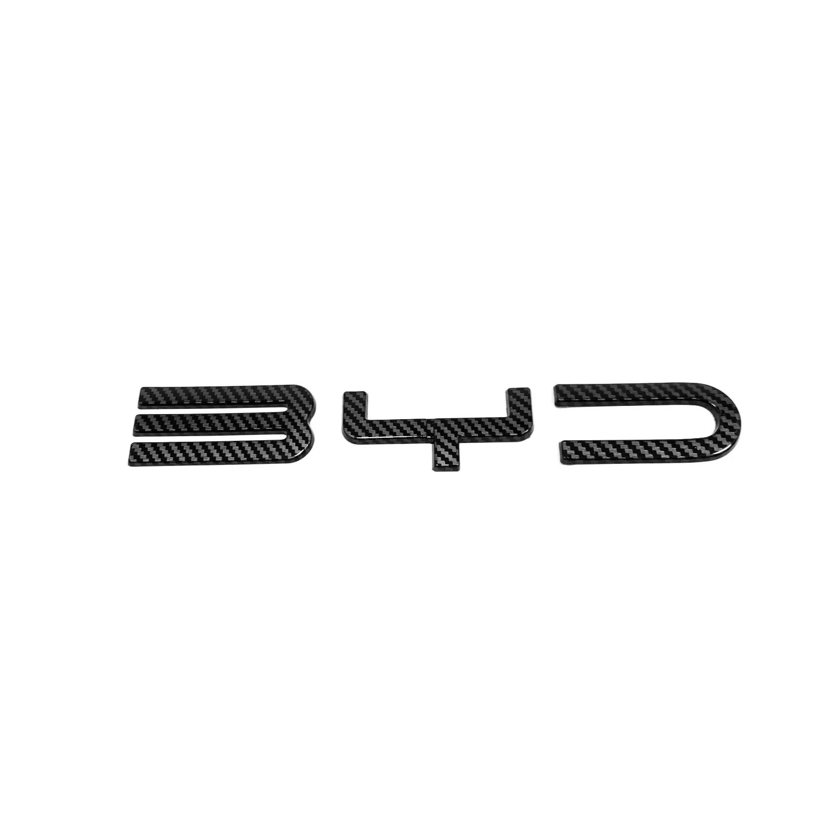 Для BYD EA1 Atto 3 2 1 Dolphin EV Han EV ABS Хром Черный Накладка на переднюю решетку Буквы Наклейка-крышка Автоаксессуары углеродного волокна черного