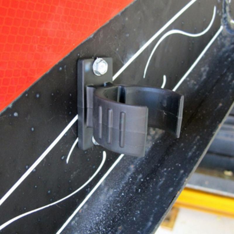 Towing Wiring Parking Bracket for US 6 Way and 7 Way Trailer Ends, Black Screw Mount Clip with 2 Mounting Screws and Plastic Body Use