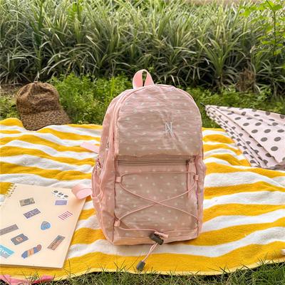 Large Capacity Wave Dot Backpack Student Schoolbag
