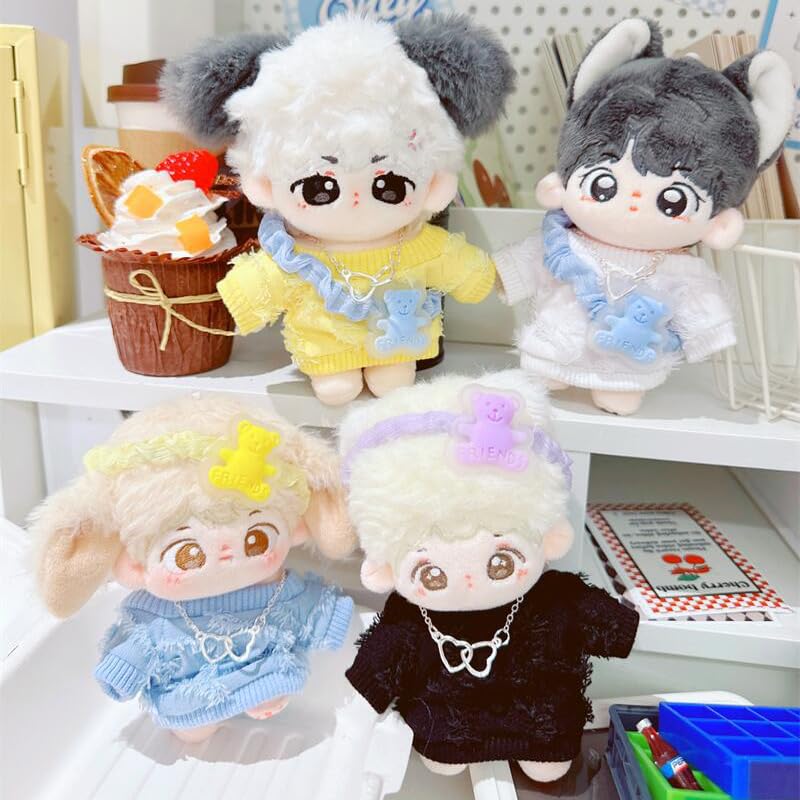 Plush Sweatshirt & Accessory Set [For 10-15cm Plush Dolls] White, Plush Costume, Dress-Up Clothes, Portable, Otaku, Otaku Mascot, Otaku Idol, Otaku