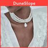 Collier de Perles Baroques Pour Femmes Fait Main Multicouche Design Géométrique Avec Style Élégant