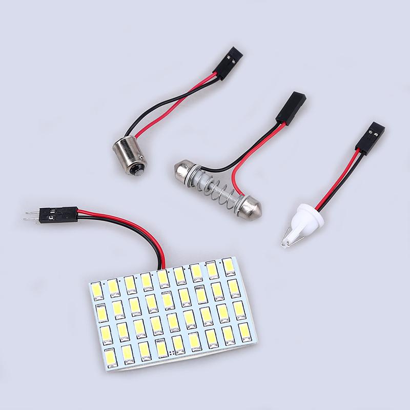 1 Stück 5630 Weiß 36smd LED Panel Auto Auto Innenraum Lese Kartenlampe Glühbirne Licht Kuppel Sofitte BA9S 3 Adapter DC 12V