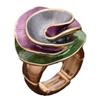 Color Painting Oil Geometric Rose Elastic Ring, Fashionable and High-end Women's Versatile Ring