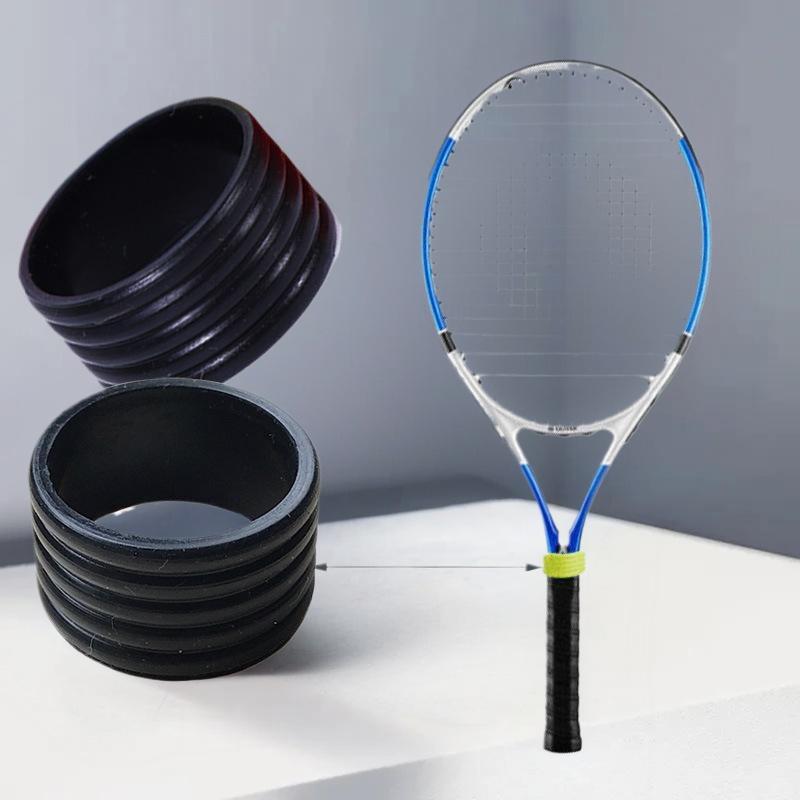 4-Qty Pack Tennis Racquet Silicone Handle Rings, Sweat-guard, Maximized Comfort, Tennis Gear Essential
