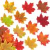 50Pcs Bright Colored Faux Maple Leaf Models With Natural Texture For Home Decors And Seasonal Displays