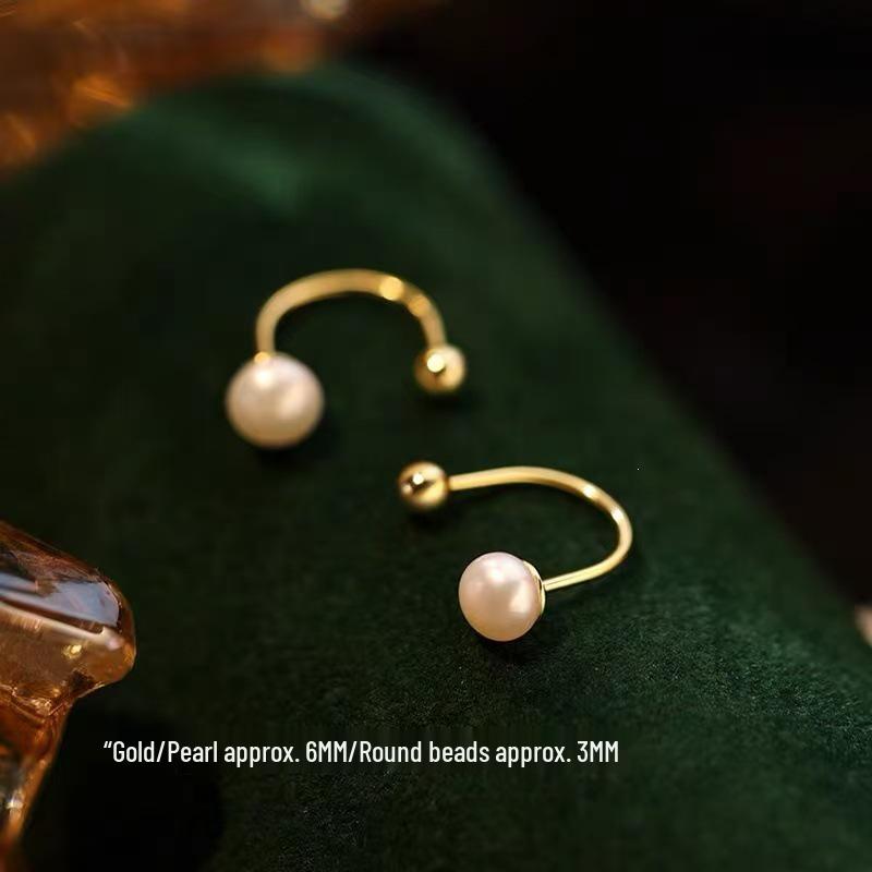 2024 Luxury Pearl Stud Earrings - 925 Sterling Silver Needle Women's High-End Style
