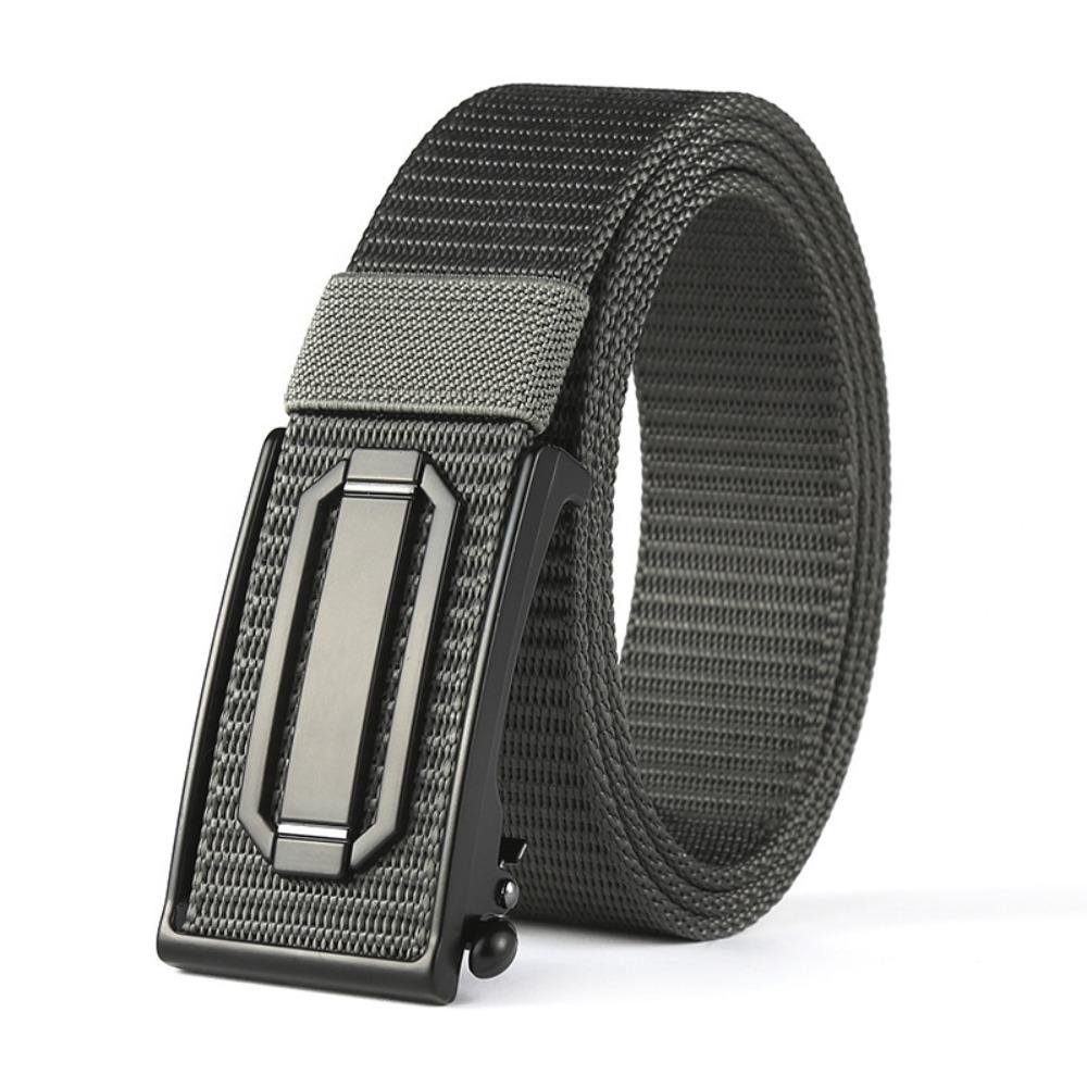 Breathable Men s Canvas Belt Wear-Resistant Sports Belt Simple Jeans Belt Business Belt серый