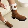 Women's Snow Boots, Comfortable and Warm In Autumn and Winter, Thick Heel Low Heel Large Size Plush Short Boots
