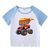 Kids' 2026 Summer Raglan T-Shirt - Short Sleeve, Unisex Top for Boys and Girls, Baby Half Sleeve Tee
