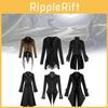 Stylish Full Length Gothic Coat For Unisex Fashion With Tailored Fit And Unique Design
