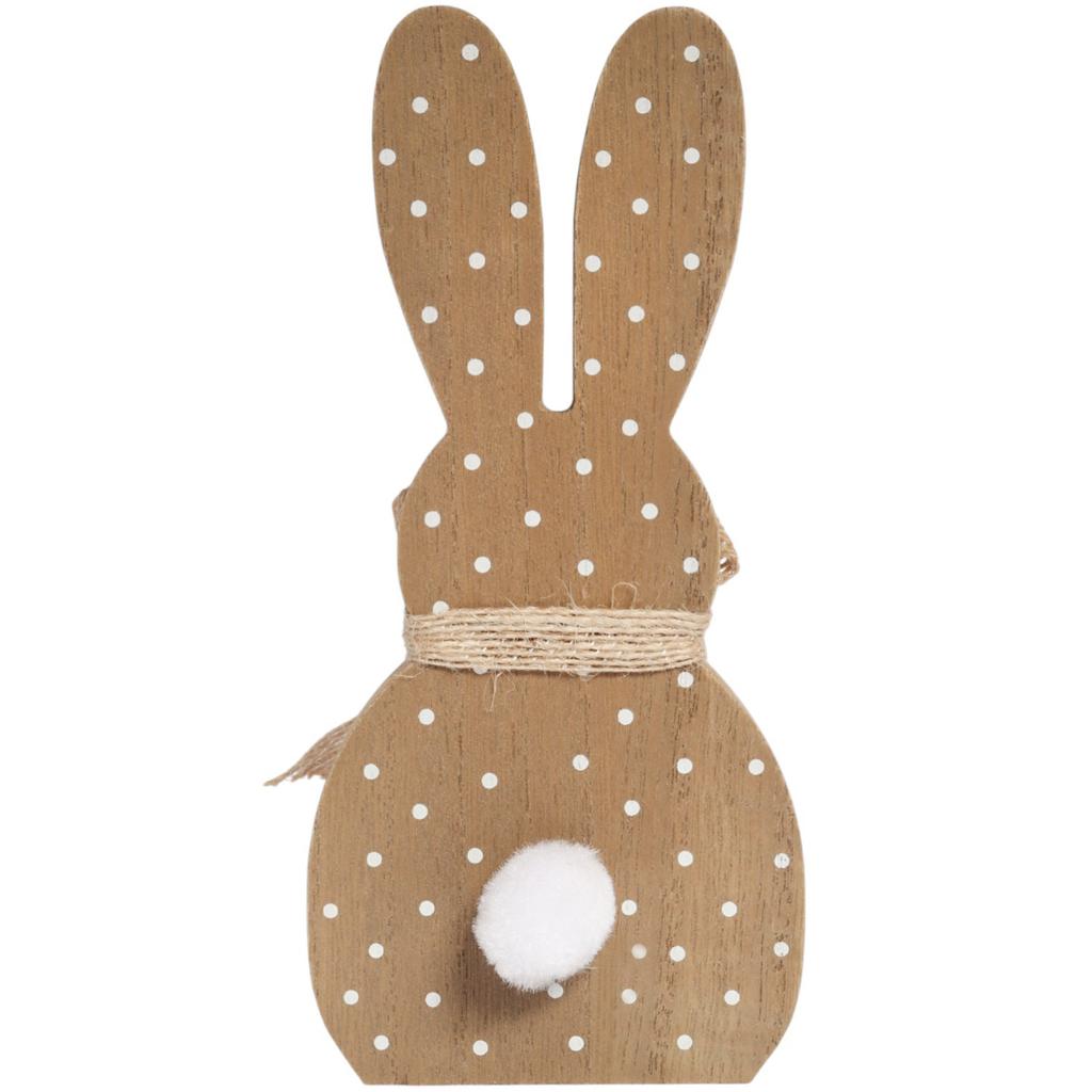 Wooden Easter Bunny Rabbit Dotted 17 CM