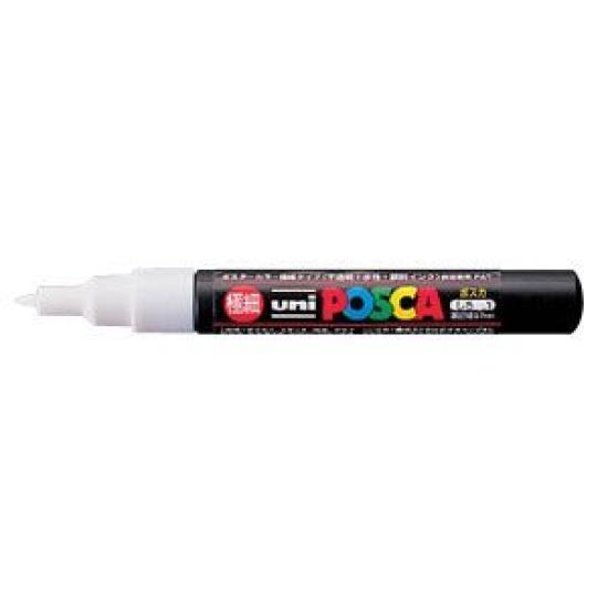 uni Mitsubishi Pencil Pigment Posca Extra Fine Value Pack of 4 Water-Based Marker, Point, White, PC1M.1,