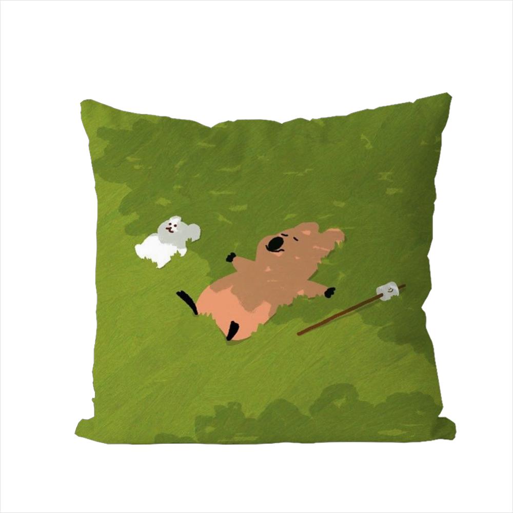 DDinotaeng Pillow Case For Car Sofa Decorative Home Doublesided Print Plush Square Throw Pillow Cushion Cover