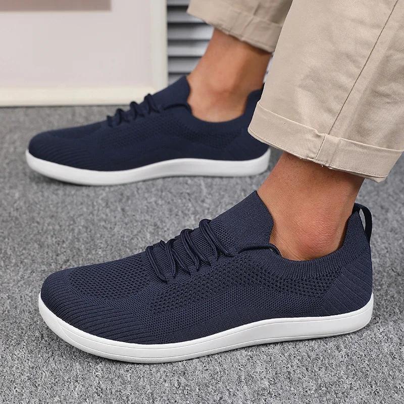 Sizes 36-46 Men Breathable Sneakers Casual Walking Shoes Wide Feet Comfortable Stable Mesh Fabric Jogging Sports Shoes for Women