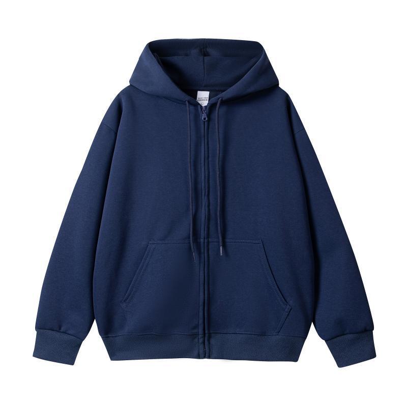 Men's Heavyweight 350g Zippered Hooded Sweatshirt - Trendy Spring/Autumn Cardigan for Couples