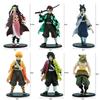 Anime Demon Slayer Kimetsu no Yaiba Figura Kamado Tanjirou Figura de Ação Agatsuma Zenitsu Nezuko Guerreiro Modelo de PVC Brinquedos
