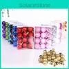 30mm 24 Pack Christmas Matte And Glitter Decor Ball Festival Atmosphere Props