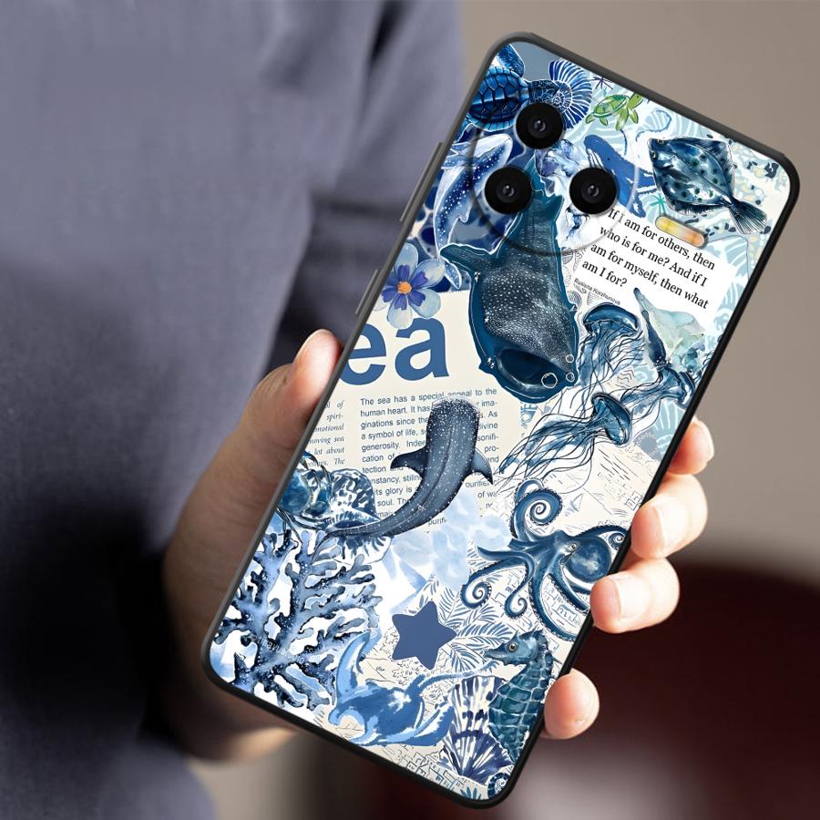 Creative Marine Organisms Art Funda Phone Cover Case for Xiaomi Redmi K40 K80 Pro 13C A5 A4 12C A1 A2 Plus 9 A3 14C 10